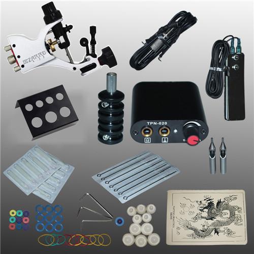 Professional 1 Set 90-264V Complete Equipment Tattoo Machine Gun Power Supply Cord Kit Body Beauty DIY Tools 1001313Kit