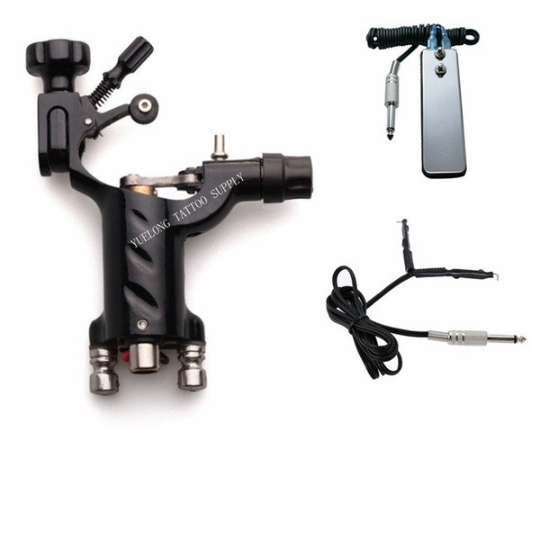 Wholesale-1pcs Tattoo Machine Set clip cord pedal swich Dragonfly Rotary Tattoo Machine Shader Liner Assorted Tattoo Motor Gun Kits