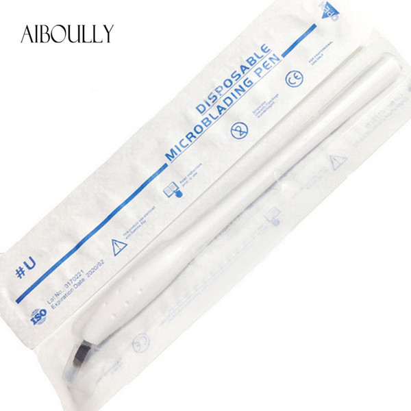 Wholesale disposable microblading tebori pen in 12CF/14CF/17CF/18U Blade Manual Brow Tattoo Tool with Expiry date/Lot No.