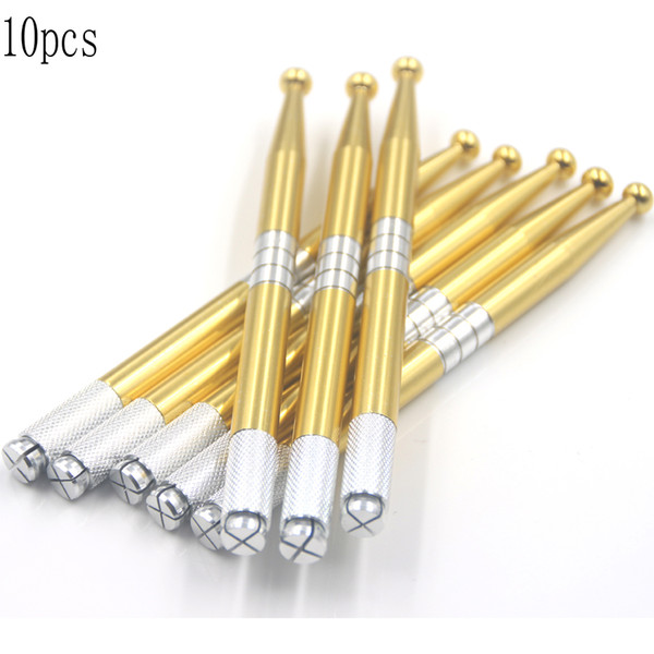 10pcs stainless steel Tebori Pen Microblading pen tattoo machine for permanent makeup eyebrow tattoo manual free shipping