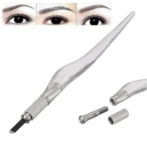 Wholesale Tattoo Pen Manual Eyebrow Microblading Permanent Makeup Machine Pencil Unique Design Transparent Handle Body Art Tools