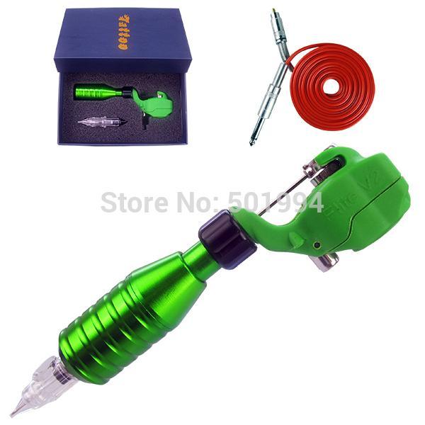 Wholesale- 1002046-5 New Green professional pipe rotary tattoo Machine tattoo & body art