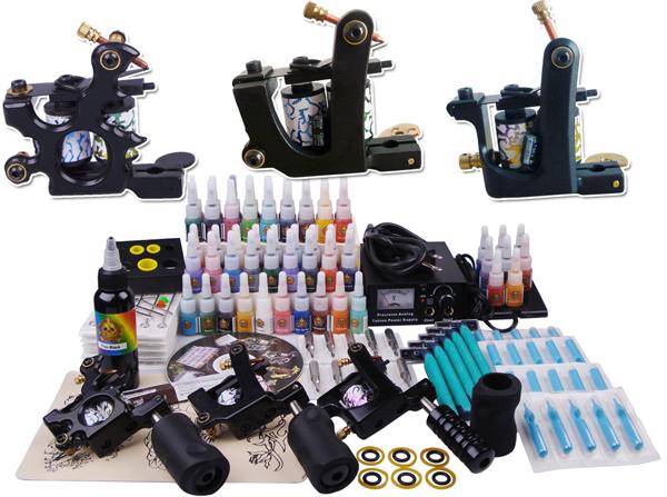 High Quality Tattoo Kits Iron Coil Gun Machines Set Tattoo Ink Supplies for Beginners Tattoo Studio Free Shipping