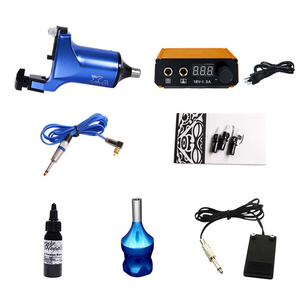 Good Quality Best price Free shipping USA Complete Tattoo Kit 1 Pen Art Machine Gun Power Supply TK-66