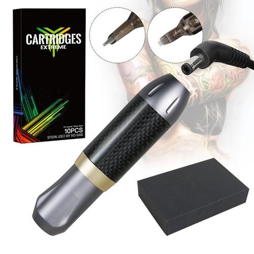 Tattoo Pen Kit Rotary Tattoo Pen Set Aluminum Alloy Frame DC Connection 10 Needles D3053-4