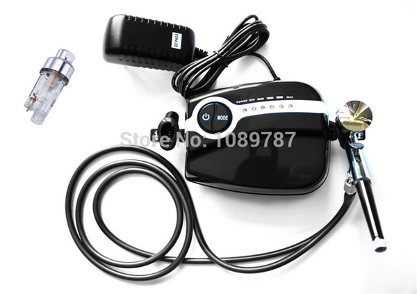 Wholesale- ABEST New Portable Black Airbrush Compressor kit Dual action airbrush makeup tattoo 5 speed With filter AC05B30F