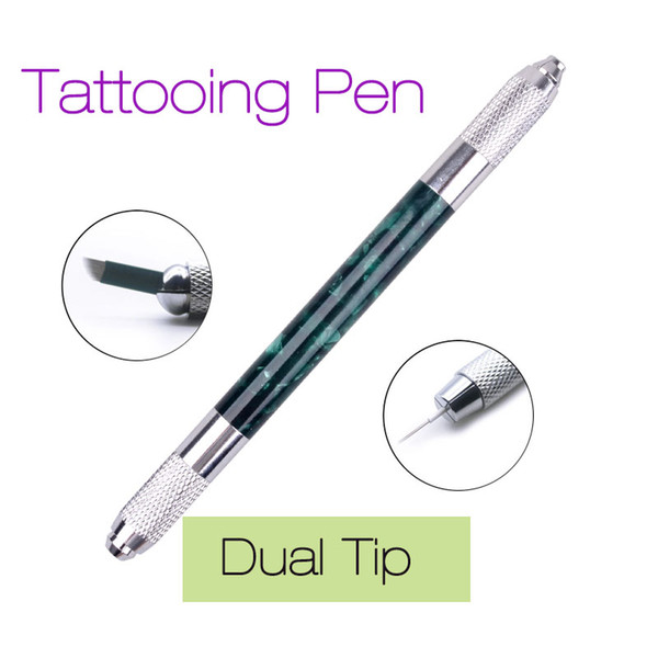 Wholesale- Tebori Dual End Tattooing Pen Microblading Tattoo Machine Permanent Makeup Eyebrow Tattoo Manual Pen Needle Blade 2016 DIY Arts