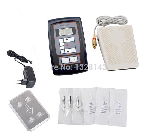 Wholesale- Professional Permanent Makeup Kit High Quality Tattoo Eyebrow Pen LCD Power Supply Footswitch 30pcs Needles Free Shipping