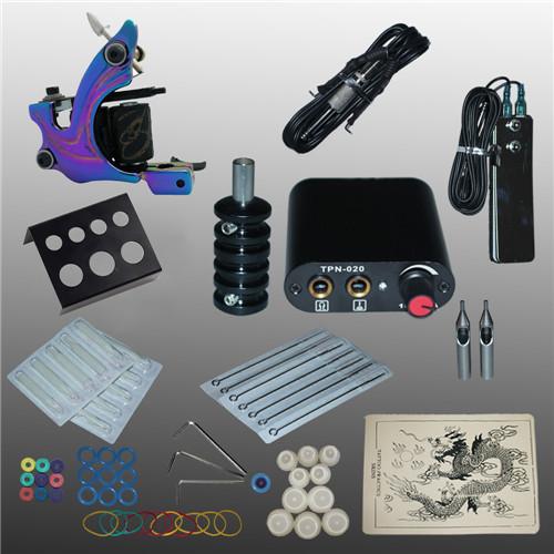 Wholesale New Arrival 1 set Tattoo Kit Power Supply Gun Complete Set Equipment Machine 1102104kitA