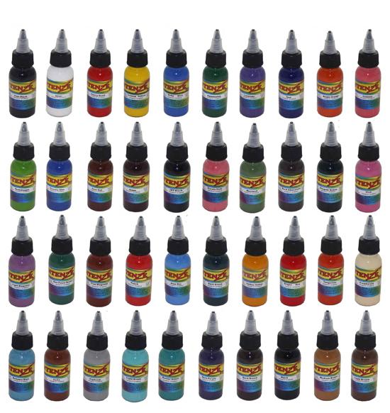 40pcs/set mix colors tattoo ink set 30ml(1OZ) tattoo paint permanent makeup manual pigment kit