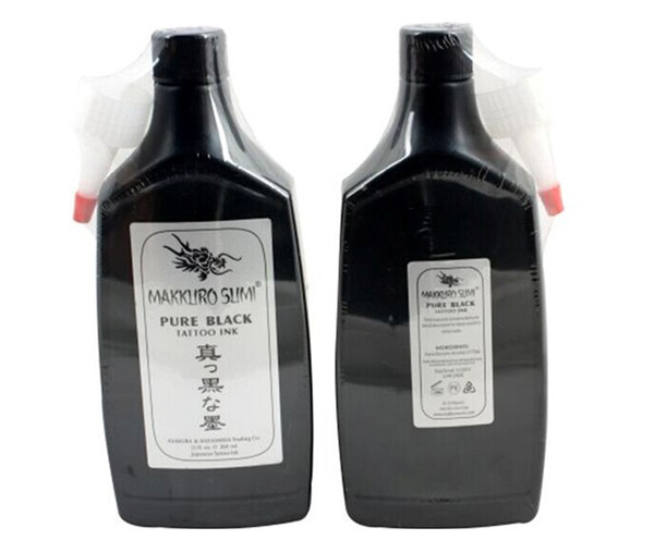 Tattoo Ink Pure black Lining 360ML/bottle 12OZ(Black Color) permanent tattoo pigment ink tattoo body art