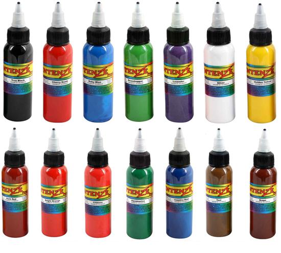 14pcs/set mix colors tattoo paint 60ml(2OZ) bottle of ink tattoo permanent makeup manual pigment