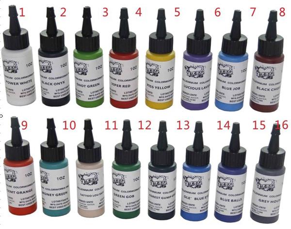 high quality Tattoo ink kit 16 colors C135 tattoo pigment paint set 30ML/bottle free shipping