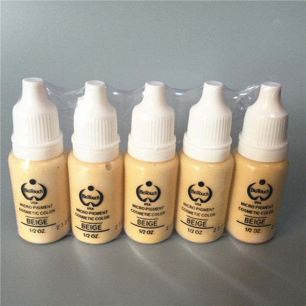 2pcs BEIGE permanent makeup Biotouch Inks 15ml(1/2OZ) cosmetic tattoo ink for eyebrow eyeliner lip