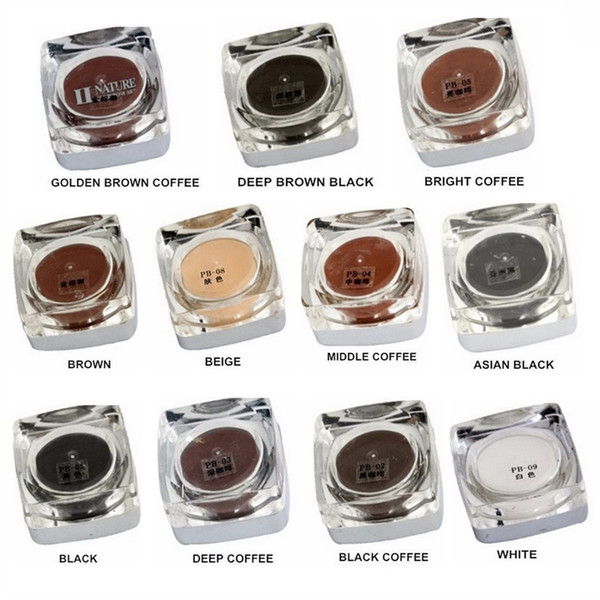 11 colors new style PCD tattoo ink permanent makeup eyebrow pigment manual embroidered