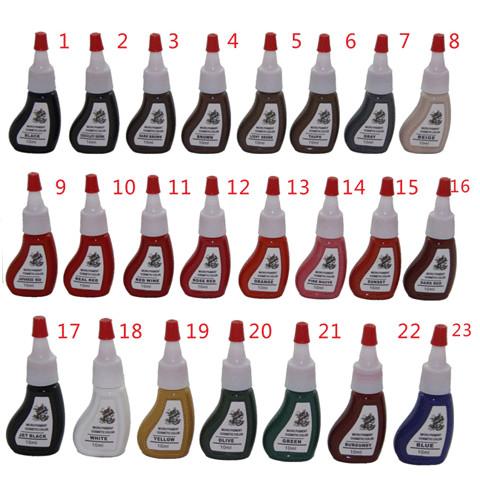 23pcs mix colors tattoo ink kit pigments permanent makeup 10ml cosmetic manual paint for eyebrow eyeliner lip