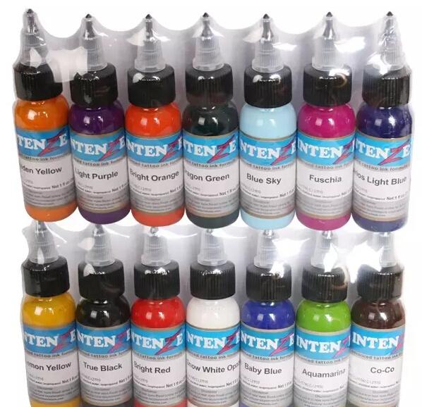 14 colors 14pieces /Lot tattoo ink set pigments permanent makeup 30ml cosmetic color tattoo ink for eyebrow eyeliner lip