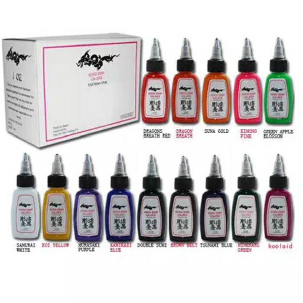 New Tattoo ink Supplies 15ml 14 COLORS KURO SUMI TATOO INK 1/2 OZ Free Shipping