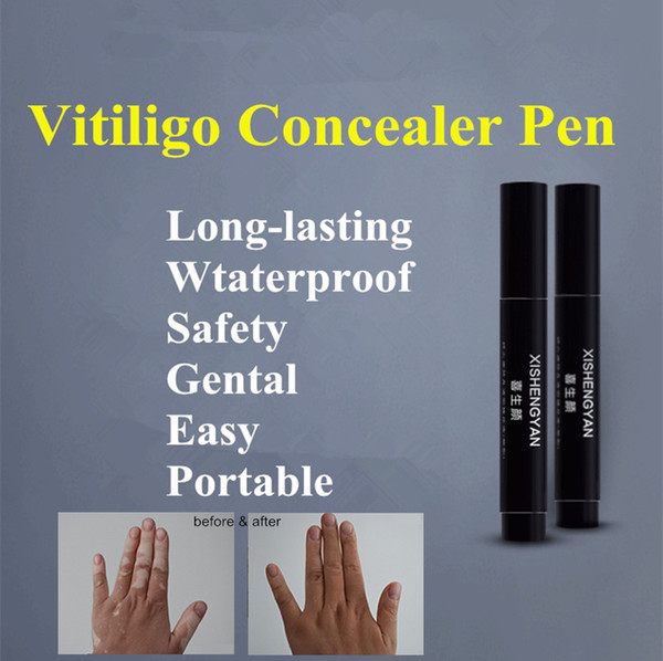 Vitiligo Concealer Liquid Pen Waterproof Vitiligo White Spots Natural Hide Leukoderma Instant Makeup Covering Solution for Skin Disease