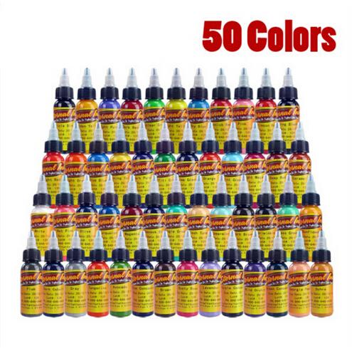 50pcs tattoo ink set Microblading permanent makeup art pigment 30ml tattoo paint for eyebrow eyeliner lip body total 50 colors