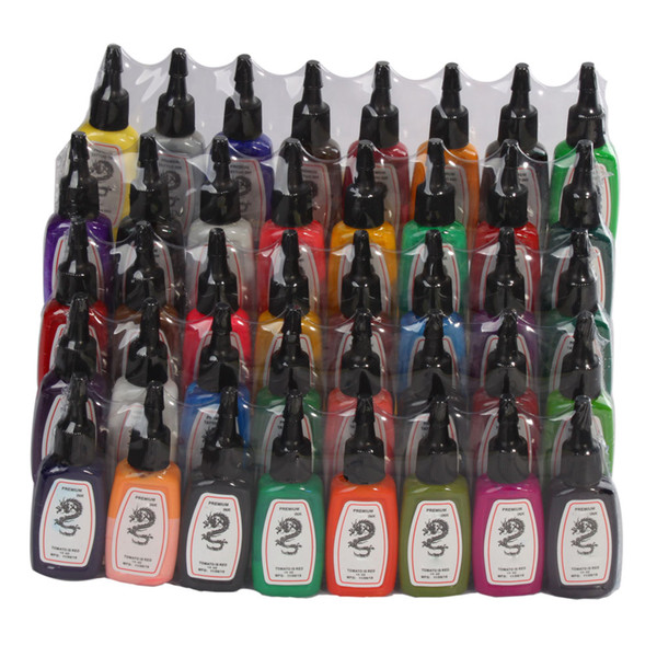 Tattoos & Body Art 40 Colors Safe Tattoo Inks Pigment Complete Set 1/2oz permanent makeup machine rotary tattoo machine inks