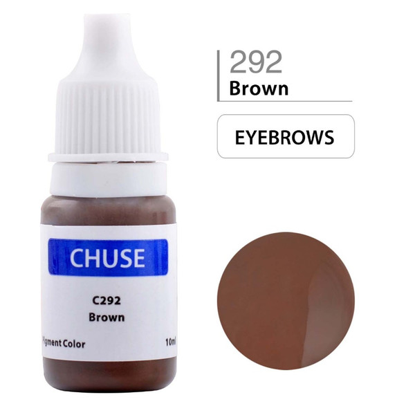 Wholesale-CHUSE Permanent Makeup Ink Eyeliner Tattoo Ink Set Eyebrow Microblading Pigment Professional Micro Encre A Levre 10ML Brown C292