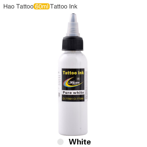 Wholesale- White ink New High Quality HAO Tattoo Ink Pigment 60ML 2OZ for Permanent Body Makeup Tattoo ink