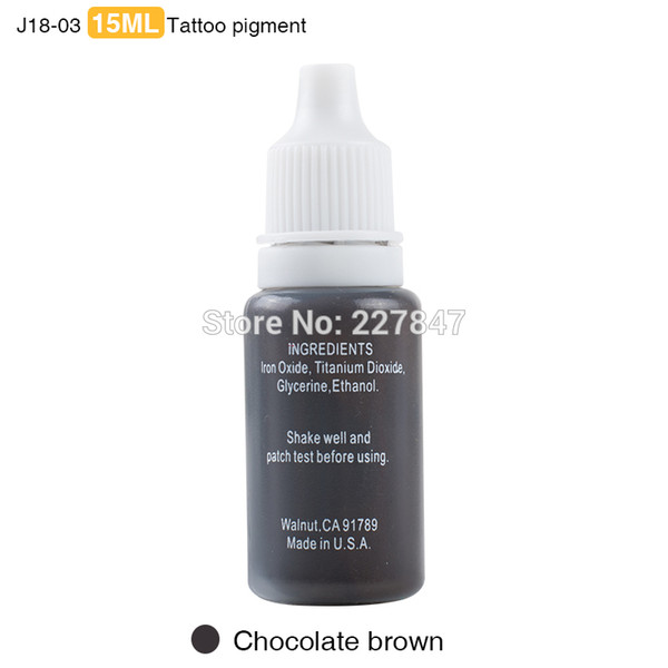 Wholesale- ChUSE J18 permanent Makeup pigments ink 3pcs/lot 15ml for make up Light brown 19 Colors to Choose-Light brown microblading Lips