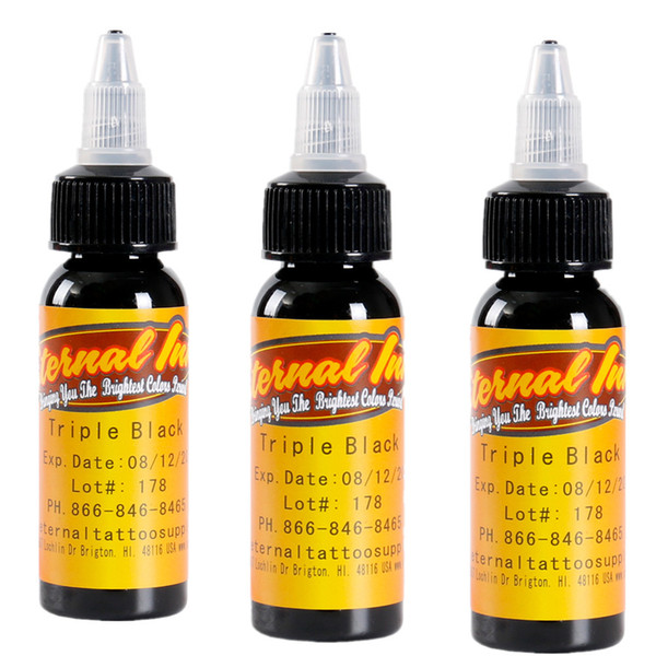 New 1 Bottle 1oz black Tattoo Ink Pigment Set Kits Body Arts 30ml black Professinal Beauty Permanent Makesup Paints Accesories