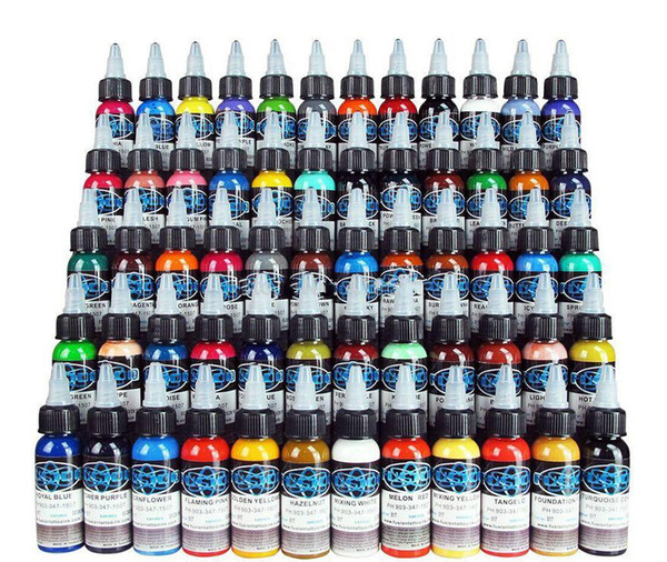 NEW ARRIVAL Tattoo Ink Fusion 60 Colors Set 1 oz 30ml/Bottle Tattoo Pigment Kit Free Shipping