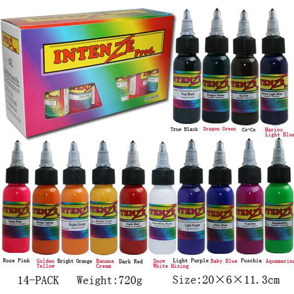 Permanent makeup pigment color tattoo ink kit 14 colors micropigment makeup bloodline tattoo pigment set 30ML