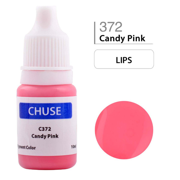 Wholesale- CHUSE Permanent Makeup Ink Professional Micro Lips Tattoo Ink Set Microblading Pigment Candy Pink 10ML C372 Dermatest