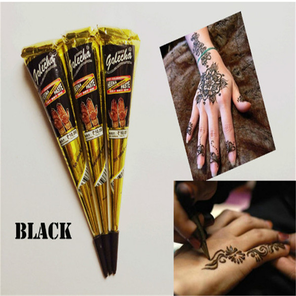 new Black Natural Indian Henna Tattoo Paste for Body Drawing Black Henna Tattoos Body Art Painting High Quality 25g