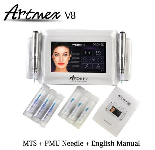 Artmex V8 7 Inch 10 Options Permanent Makeup Tattoo Machine Eye Brow Lip Rotary Pen MTS PMU System(a)