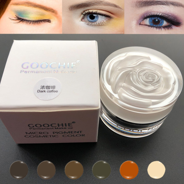 Goochie Original Permanent Makeup Professional Microblading Eyebrow Tattoo Paste Pigment Micro Pigment 6 Colors Available New