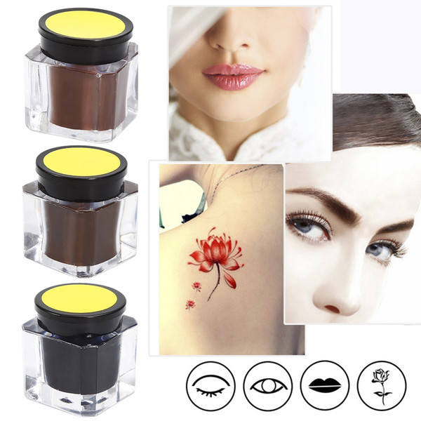 12 Pcs Tattoo Microblading Pigment Professional Practicing Eyebrow Micro Tattoo Ink Set Lips Makeup Tattoo Pigment 15g