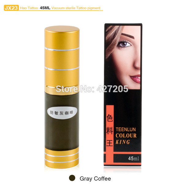 Wholesale-Hao Tattoo JX23 Gray Coffee Eyebrow Permanent Makeup Pigment Vacuum Sterile Cosmetic Tattoo Ink 45ml Makeup Supplies