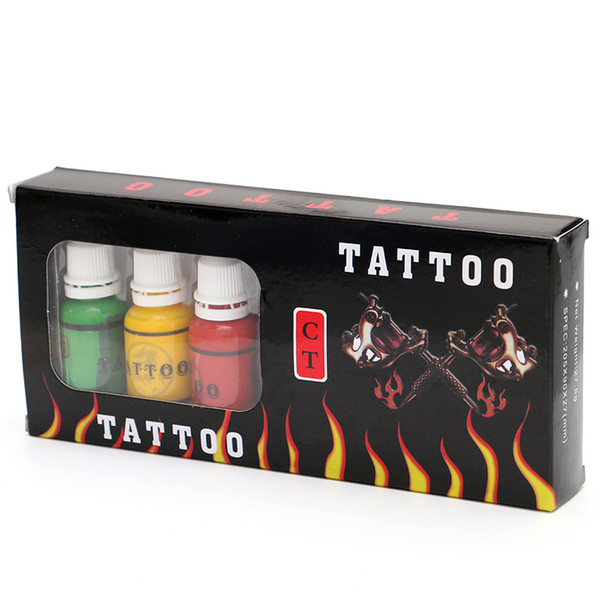 Latest design high quality cheaper Set Of CT 7 Color Tattoo Ink 15ml/Bottle Tattoos Pigment New