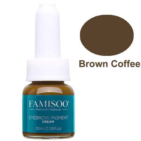 FAMISOO Brown Coffee Tattoo Machine Ink Microblading Pigment For Permanent Makeup Eyebrow Eyeliner Lip Body Arts Tattoo Supplies