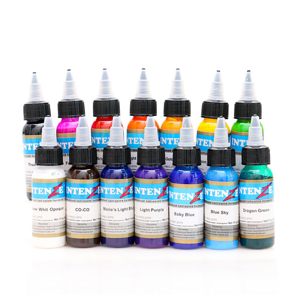 14 color permanent tattoo pigment tattoo ink embroidery machine 30ml beauty tools