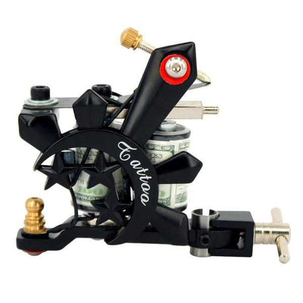 Portable Classic Tattoo Machine Gun 10 Wrap Coils Liner Random Style FreeShipping