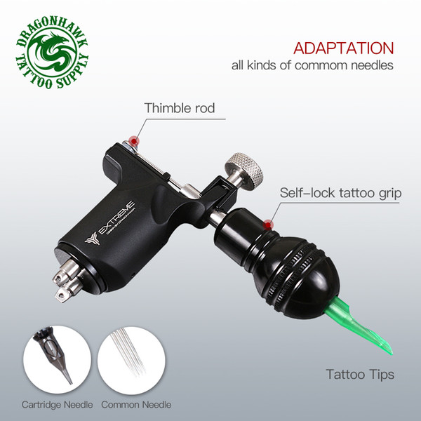 Rotary Tattoo Machine Strong Motor Liner Shader Gun Anti-Shake Slider Tattoo Gun with GP Grip