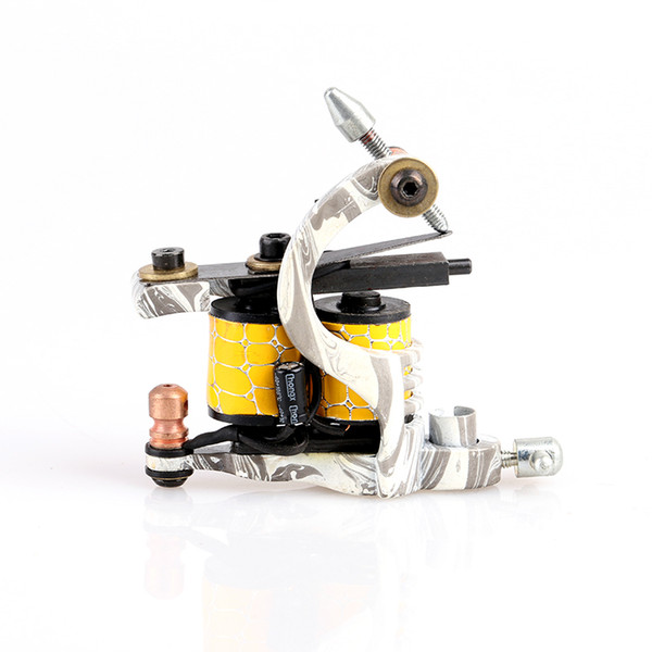 Hot Sale Colorful Handmade Cast Iron Tattoo Machine Shander 10 Wrap Coils Tattoo Gun for Kits TM8376