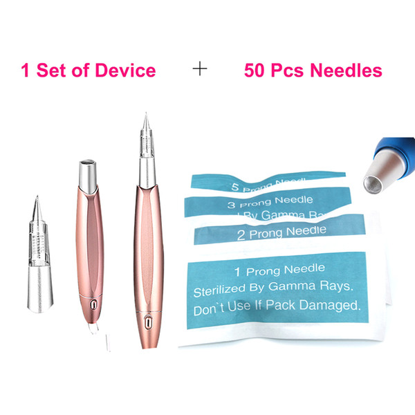 Popular Attractive eyebrow Tattoo Gun Type Permanent Makeup Machine with 50 Pcs of Cartridge Needle with Free Shipping