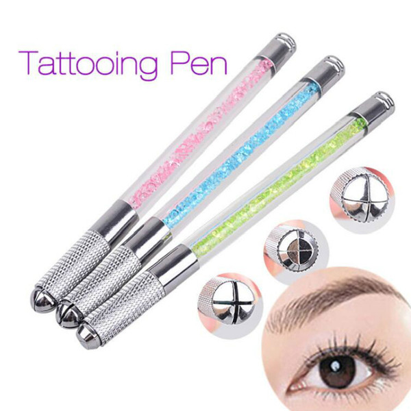 Tattooing Pen Microblading Pen Tattoo Machine Tebori Permanent Makeup Eyebrow Tattoo Manual Pen Needle Blade Hot