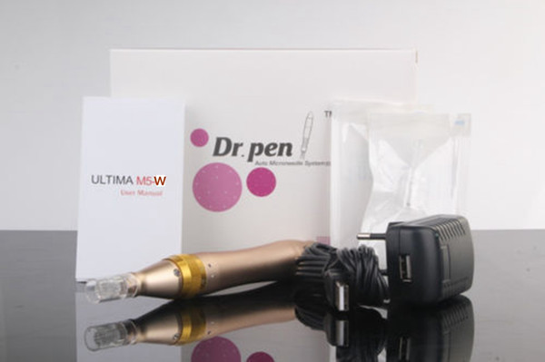 Rechargeable 5 Speeds Dermapen Auto Electric Mirco Needle Derma Pen DR. Pen With 2 PCS Needle Cartridges DHL