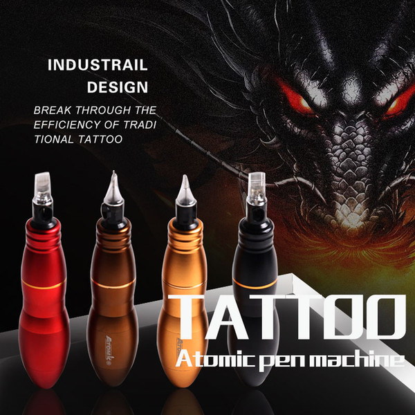 Good Quality Best Price Free Shipping USA Atomic Cartridge Rotary Pen Tattoo Machine Black Sliver 77-3001-06/10/01/13