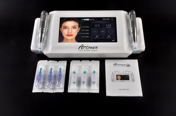 2018 Intellegent Artmex V8 Tattoo Permanent Makeup Machine Touch Screen 2 pens PMU with 6 needles