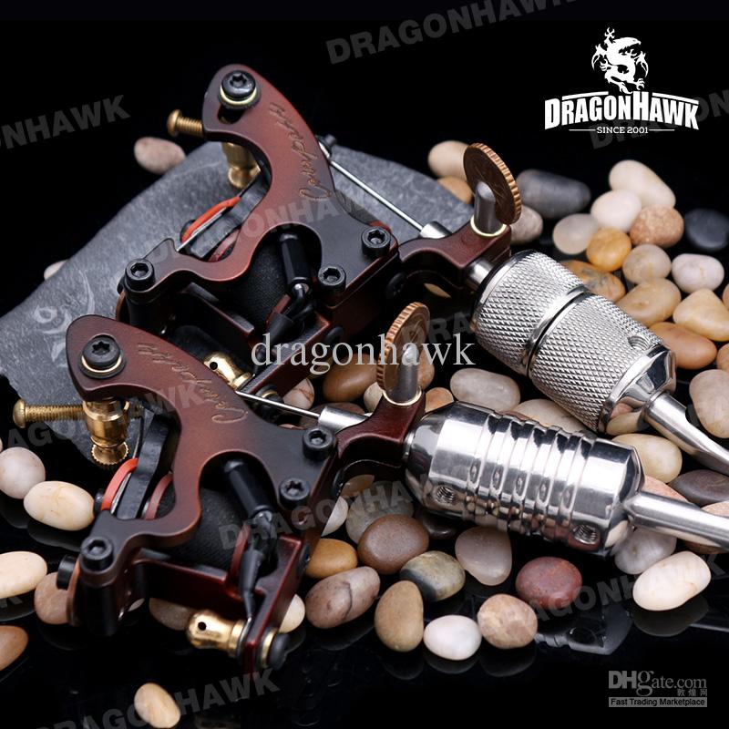 A+++ Quality 8 Wraps Coils Tattoo Machines Tattoo Gun Steel Frame Copper Coils Compass Tattoo Machine Tattoo Supplies Complete Tattoo Kits