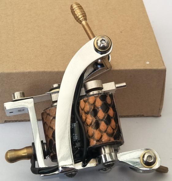 M022 New Silver Color Handmade Wrap Coil Iron Tattoo Machine Gun